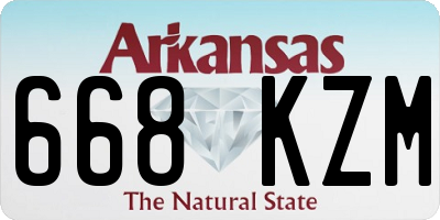 AR license plate 668KZM