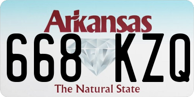 AR license plate 668KZQ