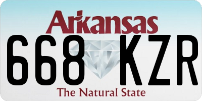 AR license plate 668KZR