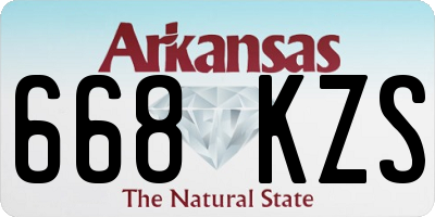 AR license plate 668KZS