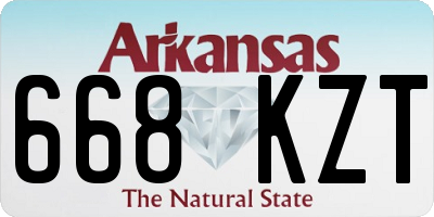 AR license plate 668KZT