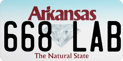 AR license plate 668LAB