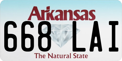 AR license plate 668LAI