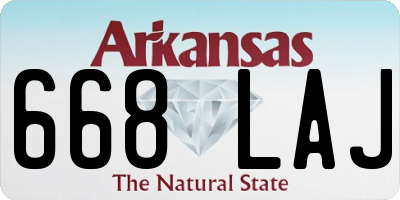 AR license plate 668LAJ