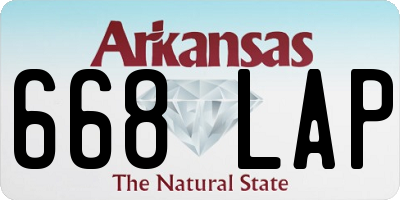 AR license plate 668LAP