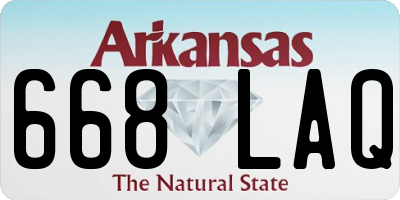 AR license plate 668LAQ