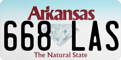AR license plate 668LAS