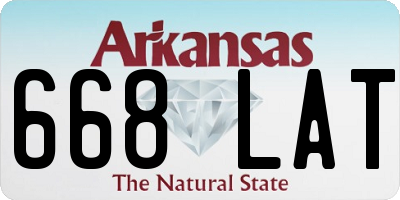 AR license plate 668LAT