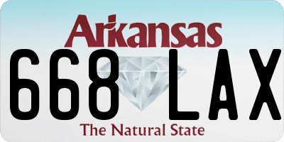 AR license plate 668LAX