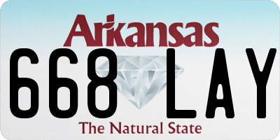 AR license plate 668LAY