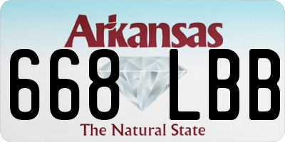 AR license plate 668LBB