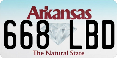 AR license plate 668LBD