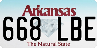 AR license plate 668LBE