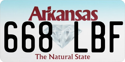 AR license plate 668LBF