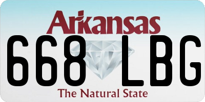 AR license plate 668LBG