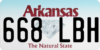 AR license plate 668LBH