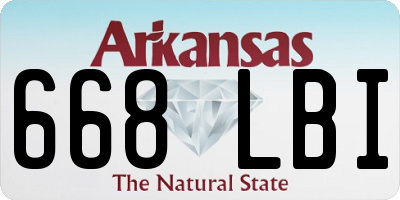 AR license plate 668LBI