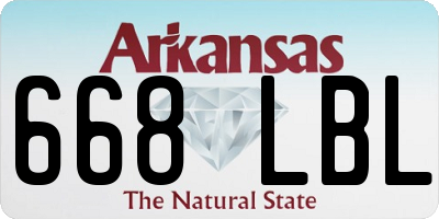 AR license plate 668LBL
