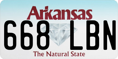 AR license plate 668LBN