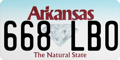 AR license plate 668LBO