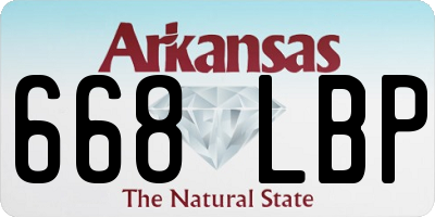 AR license plate 668LBP