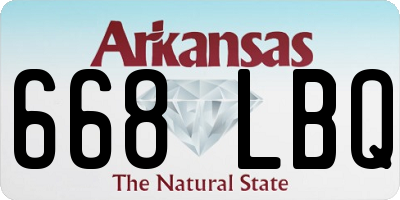 AR license plate 668LBQ