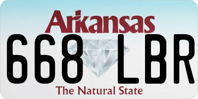 AR license plate 668LBR
