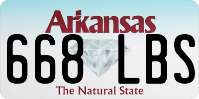 AR license plate 668LBS