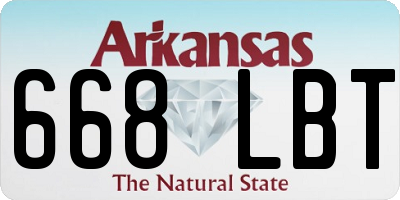 AR license plate 668LBT