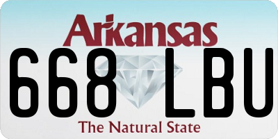 AR license plate 668LBU