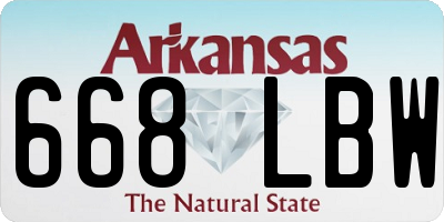AR license plate 668LBW
