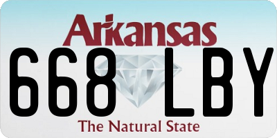 AR license plate 668LBY