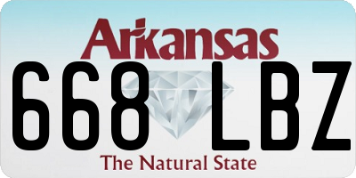 AR license plate 668LBZ