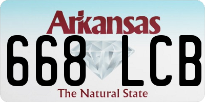 AR license plate 668LCB