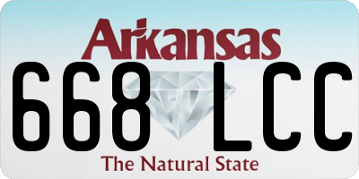 AR license plate 668LCC