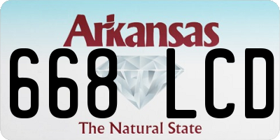 AR license plate 668LCD