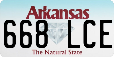AR license plate 668LCE