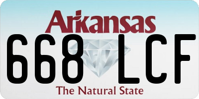 AR license plate 668LCF