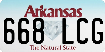 AR license plate 668LCG