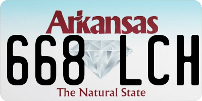 AR license plate 668LCH