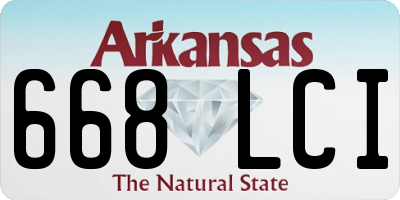 AR license plate 668LCI