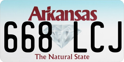 AR license plate 668LCJ
