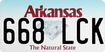 AR license plate 668LCK