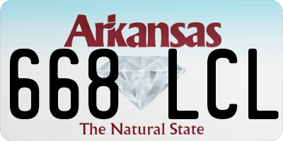 AR license plate 668LCL