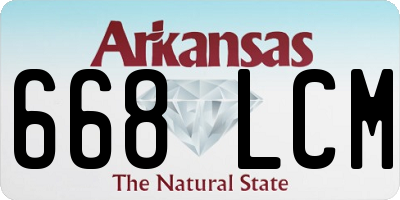 AR license plate 668LCM
