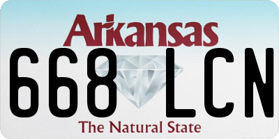 AR license plate 668LCN