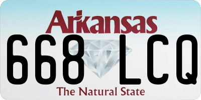 AR license plate 668LCQ