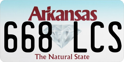 AR license plate 668LCS
