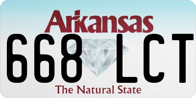 AR license plate 668LCT