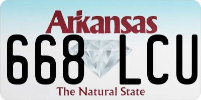 AR license plate 668LCU